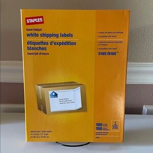 Staples White Shipping Labels
